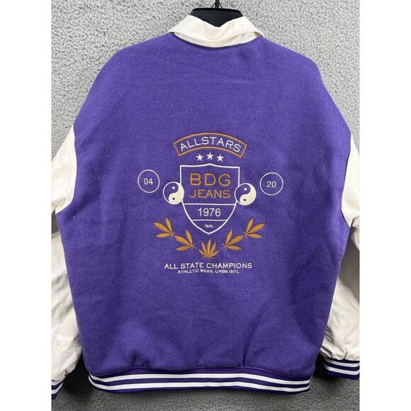 Urban Outfitters Varsity Bomber Jacket Size Large Oversized New - Picture 6 of 12